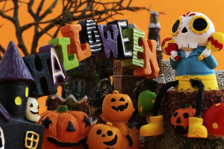 Still life of decoration that imaged Halloweenの写真素材