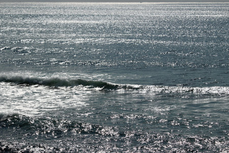 Photography for background material of the sea that glitters in the sunlightの写真素材