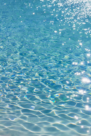 Photo for background material close up on the ripples of clear blue water shining in the sunlightの写真素材