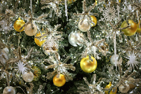 Christmas tree decoration as background material