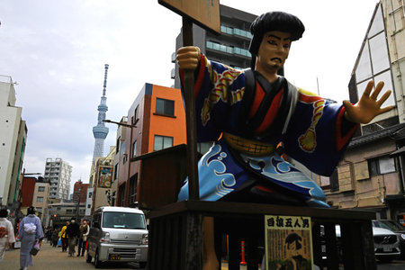 November 28, 2022 Taito-ku, Tokyo, Japan
Scenery around Sensoji Temple in Asakusa, a town popular with many tourists and worshipersのeditorial素材