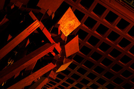 Close-up photo of the âTzumi-monâ gate at the entrance to Kanazawa Stationの写真素材