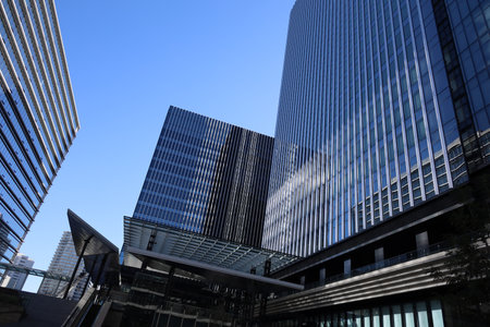 A building seen from a low angleの写真素材