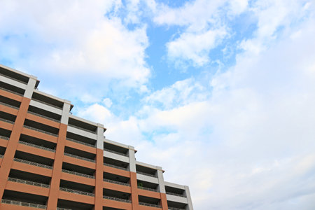 A building seen from a low angleの写真素材