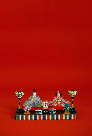 Still life of Hina dolls for Hinamatsuriの写真素材