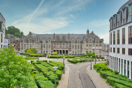 Liege, Belgium, June 2021: View on Palais Provincial in Liege, Belgiumのeditorial素材