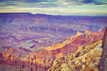 View on Grand Canyon National Park with Colorado River in Arizona, USA. Travel and tourism in United States.の写真素材