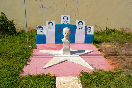 Vinales, Cuba, February 2011: View on a Volveran monument for the Cuban Five.のeditorial素材