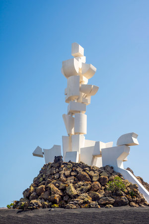 Mozaga, Lanzarote, March 2023: Monumento al Campesino o a la fertilidad ((Monument to Fertility) by Cesar Manrique and Jesus Sotoのeditorial素材