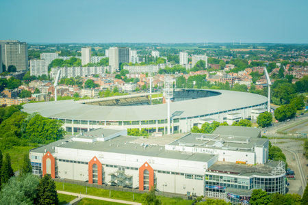 Brussels, Belgium, May 2023: View on the King Baudouin Stadium on Heysel plateau in Brussels, Belgiumのeditorial素材