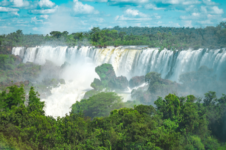 The amazing Iguazu waterfalls in Brazilの写真素材