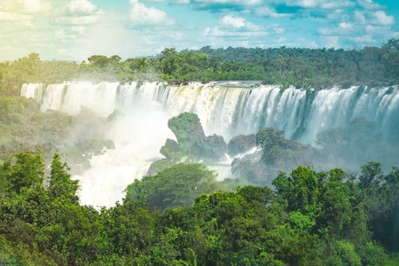 The amazing Iguazu waterfalls in Brazilの写真素材