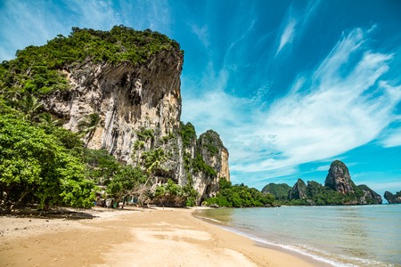 Beautiful Tonsai beach in Krabi province, Thailandの写真素材