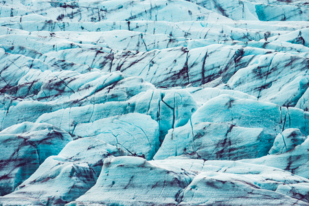 A closeup shot of a blue glacierの写真素材