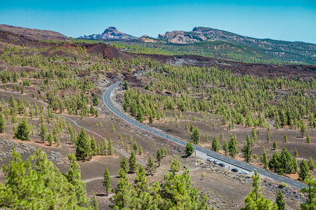 Colorful view of Teide National Park on Tenerifeの写真素材