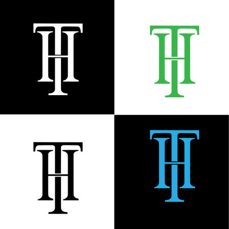 HT letter logoのイラスト素材