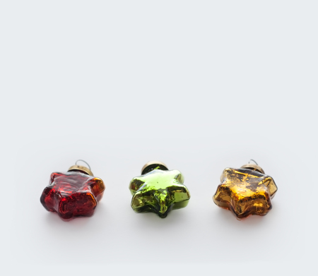 Christmas toys. Vintage glass star.の写真素材