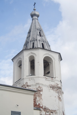 Russian Orthodox medieval church in Veliky Novgorod, Russia. Architecture summer landscape of architecture landmarkの写真素材