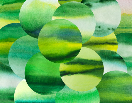 Multicolor Circles texture. Hand painted.の写真素材