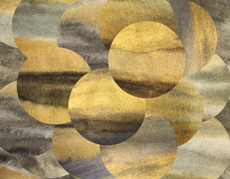 Multicolor Circles texture. Hand painted.の写真素材