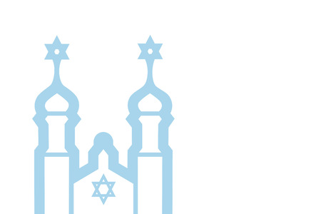 Vector illustration of synagogue, vector eps 10 backgroundのイラスト素材