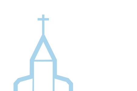 Vector illustration of protestant church, vector eps 10 backgroundのイラスト素材