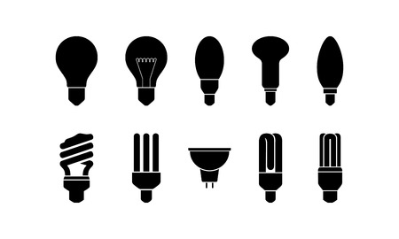 Light bulb icon isolated on white. Vector.のイラスト素材