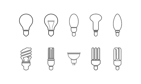 Light bulb icon isolated on white. Vector.のイラスト素材