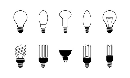 Light bulb icon isolated on white. Vector.のイラスト素材