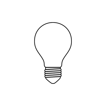 Light bulb icon isolated on white. Vector.のイラスト素材