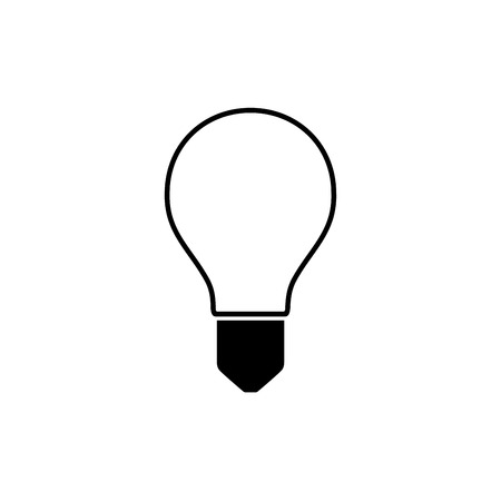Light bulb icon isolated on white. Vector.のイラスト素材