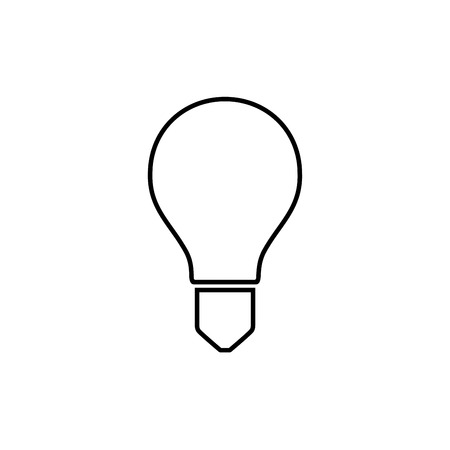 Light bulb icon isolated on white. Vector.のイラスト素材