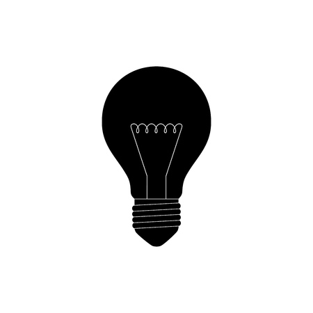 Light bulb icon isolated on white. Vector.のイラスト素材