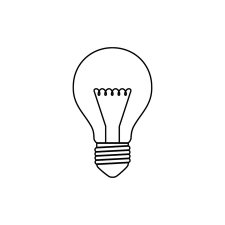 Light bulb icon isolated on white. Vector.のイラスト素材