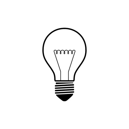 Light bulb icon isolated on white. Vector.のイラスト素材