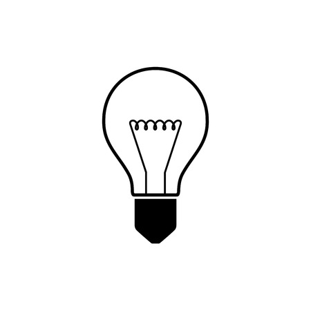 Light bulb icon isolated on white. Vector.のイラスト素材