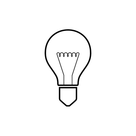 Light bulb icon isolated on white. Vector.のイラスト素材