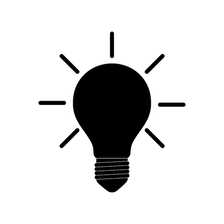 Light bulb icon isolated on white. Vector.のイラスト素材