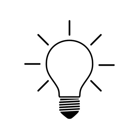 Light bulb icon isolated on white. Vector.のイラスト素材