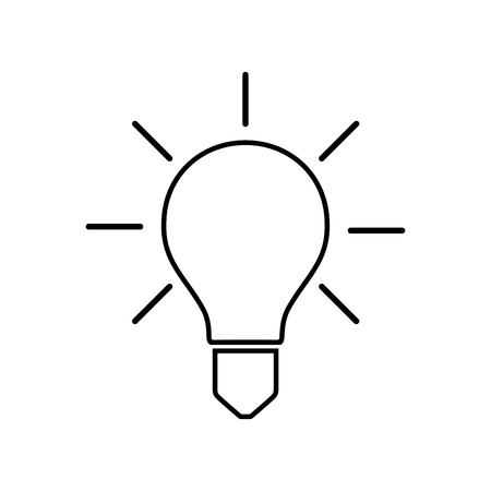 Light bulb icon isolated on white. Vector.のイラスト素材