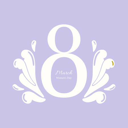 8 March Women's Day greeting card template, vector illustrationのイラスト素材