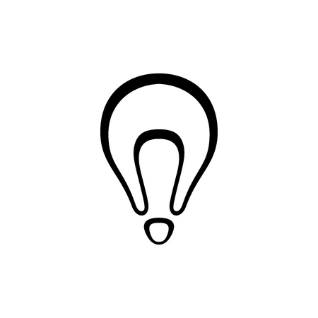 Bulb icon, vector illustration isolated on white backgroundのイラスト素材