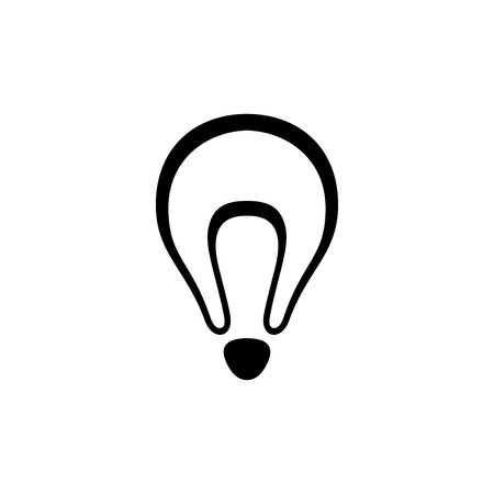 Bulb icon, vector illustration isolated on white backgroundのイラスト素材