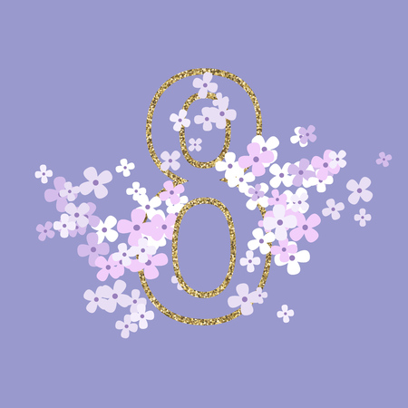 8 March Women's Day greeting card template,  illustrationの写真素材