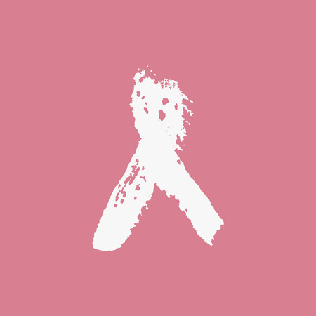 Paint stroke isolated on a white background. Aids awareness sign. Vectorのイラスト素材