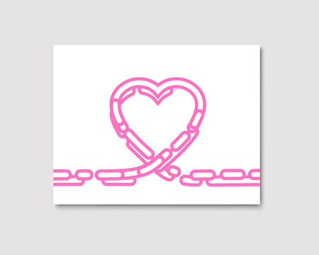Vector heart background. pink greeting card templateのイラスト素材