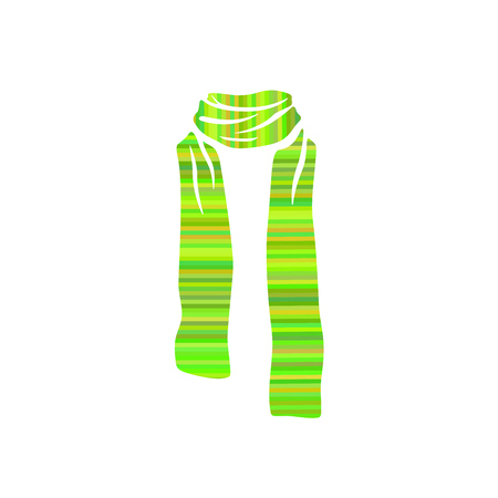 Stripped scarf icon, winter cold season logo on white backgroundのイラスト素材