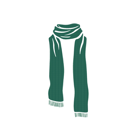 Stripped scarf icon, winter cold season logo on white backgroundのイラスト素材