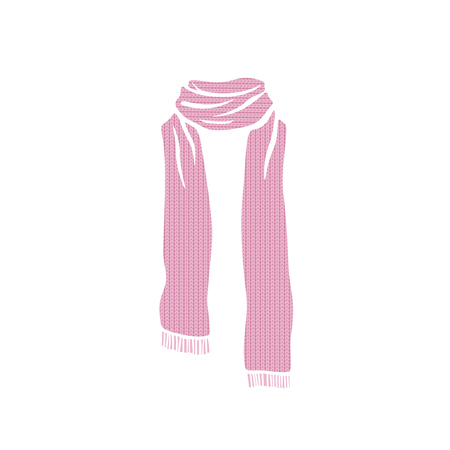 Stripped scarf icon, winter cold season logo on white backgroundのイラスト素材