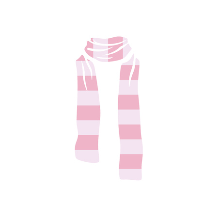Stripped scarf icon, winter cold season logo on white backgroundのイラスト素材